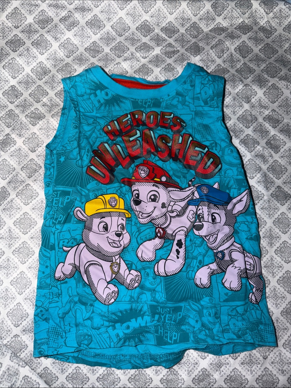 Nickelodeon Bright Blue Paw Patrol "Heroes Unleashed" Tank